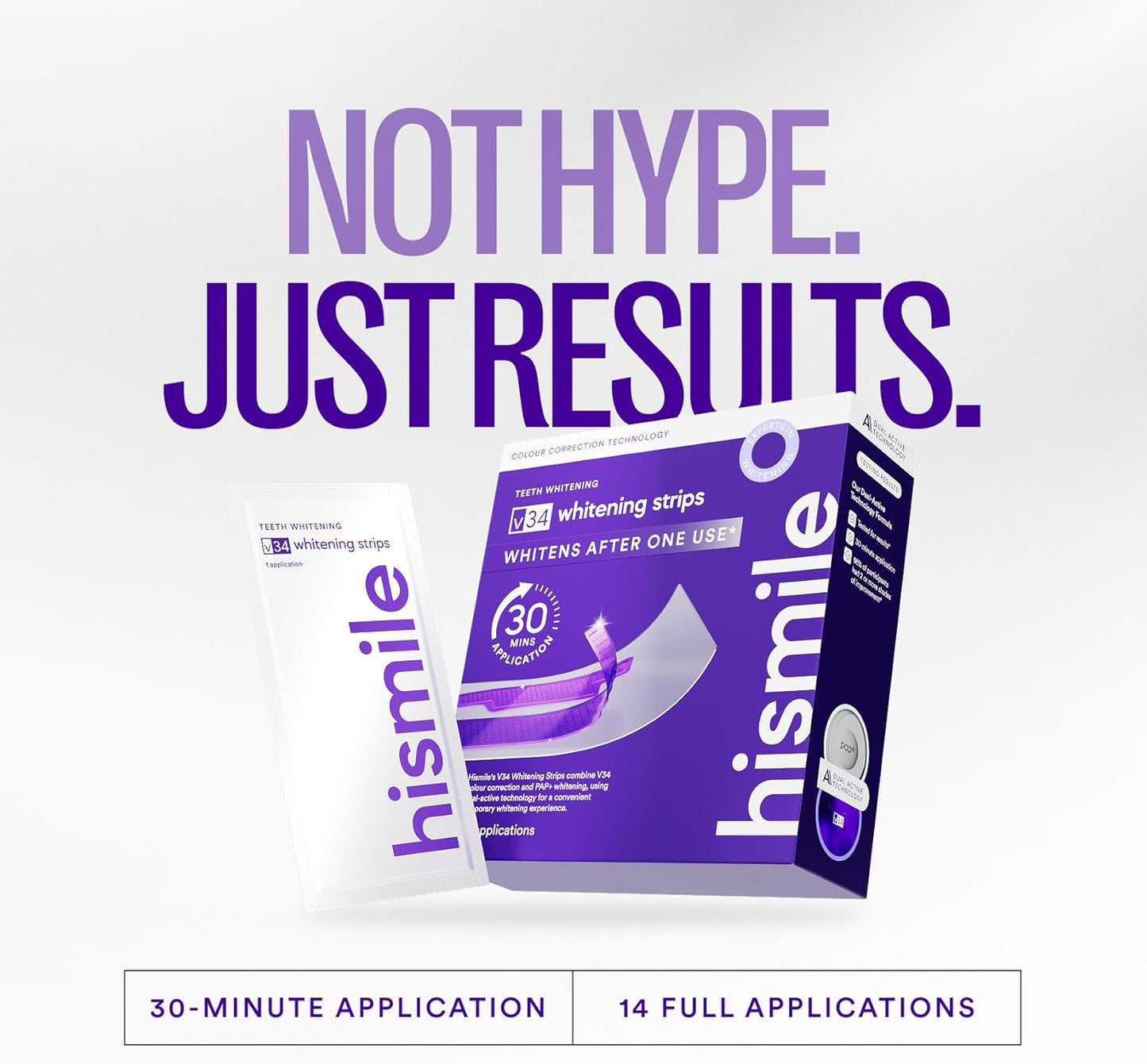 V34 Whitening Strips, Teeth Whitening Strips, Purple Tooth Whitening, Purple V34 Whitening Strips, Tooth Stain Treatment, Combining Whitening and Colour Correction