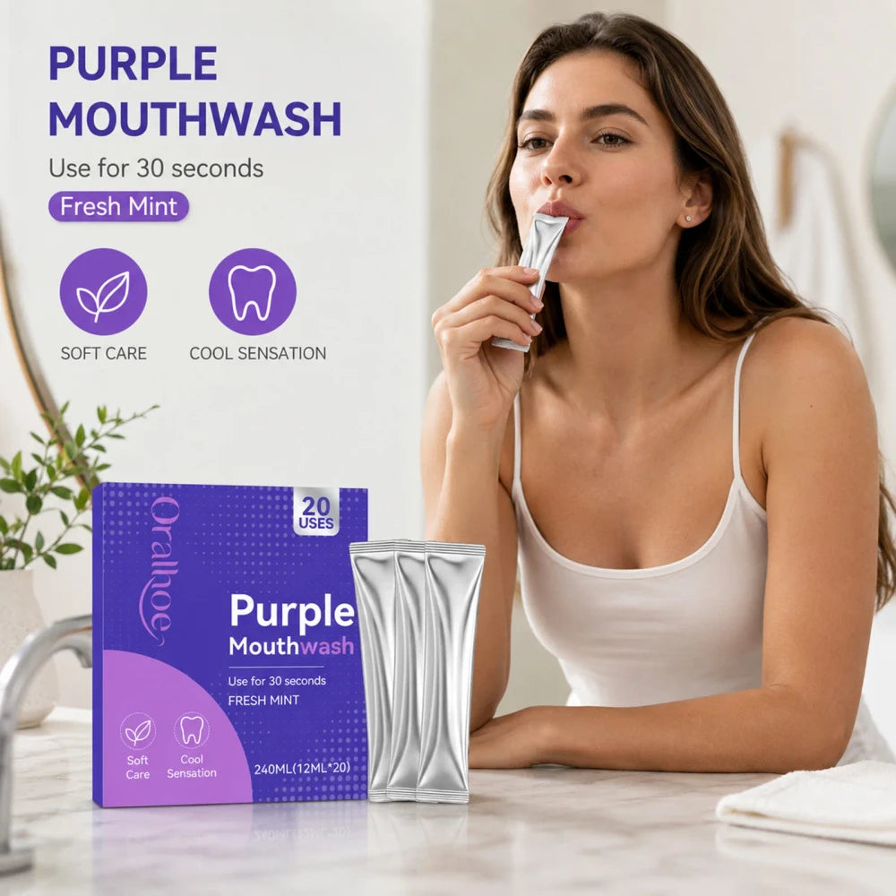 Portable Mint Mouthwash Strips
