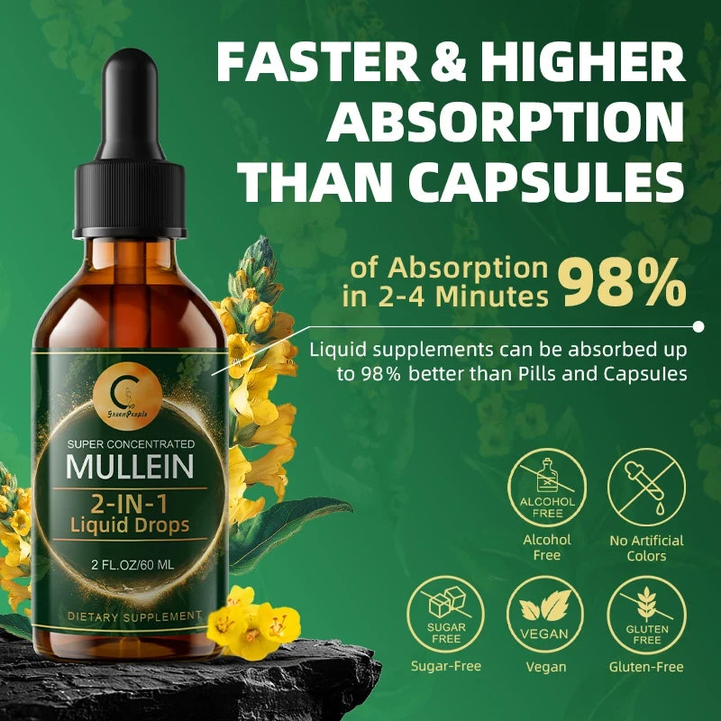 Mullein Leaf Extract Respiratory Support Drops