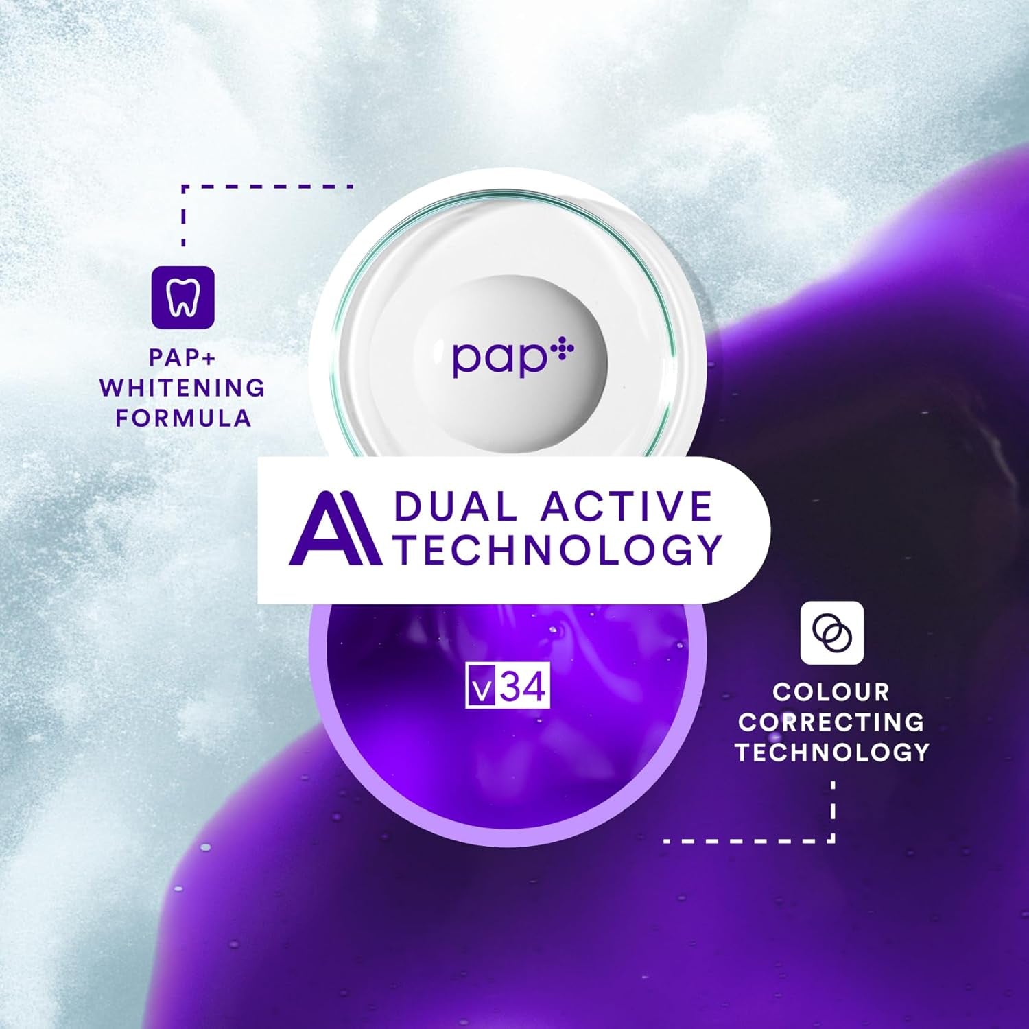 V34 Whitening Strips, Teeth Whitening Strips, Purple Tooth Whitening, Purple V34 Whitening Strips, Tooth Stain Treatment, Combining Whitening and Colour Correction