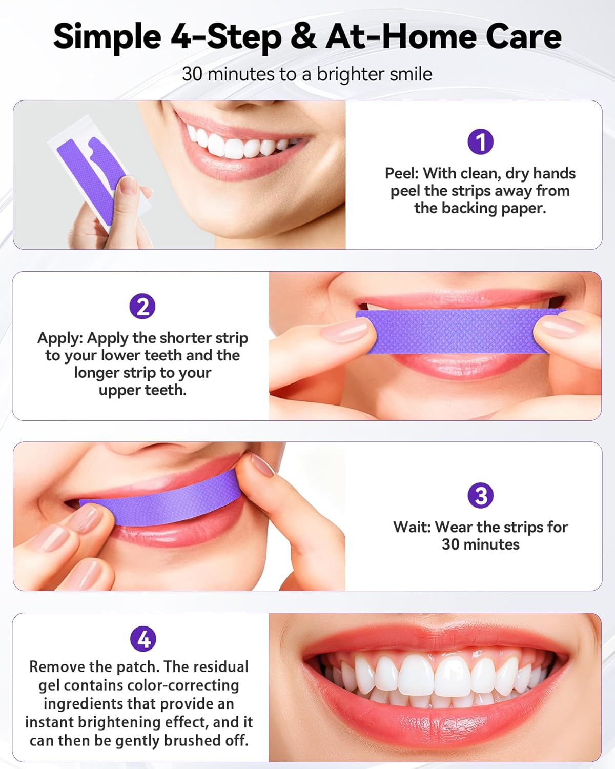 Transform Your Smile with Enamel Safe Teeth Whitening Strips - 7 Treatments for a Brighter, Confident You!