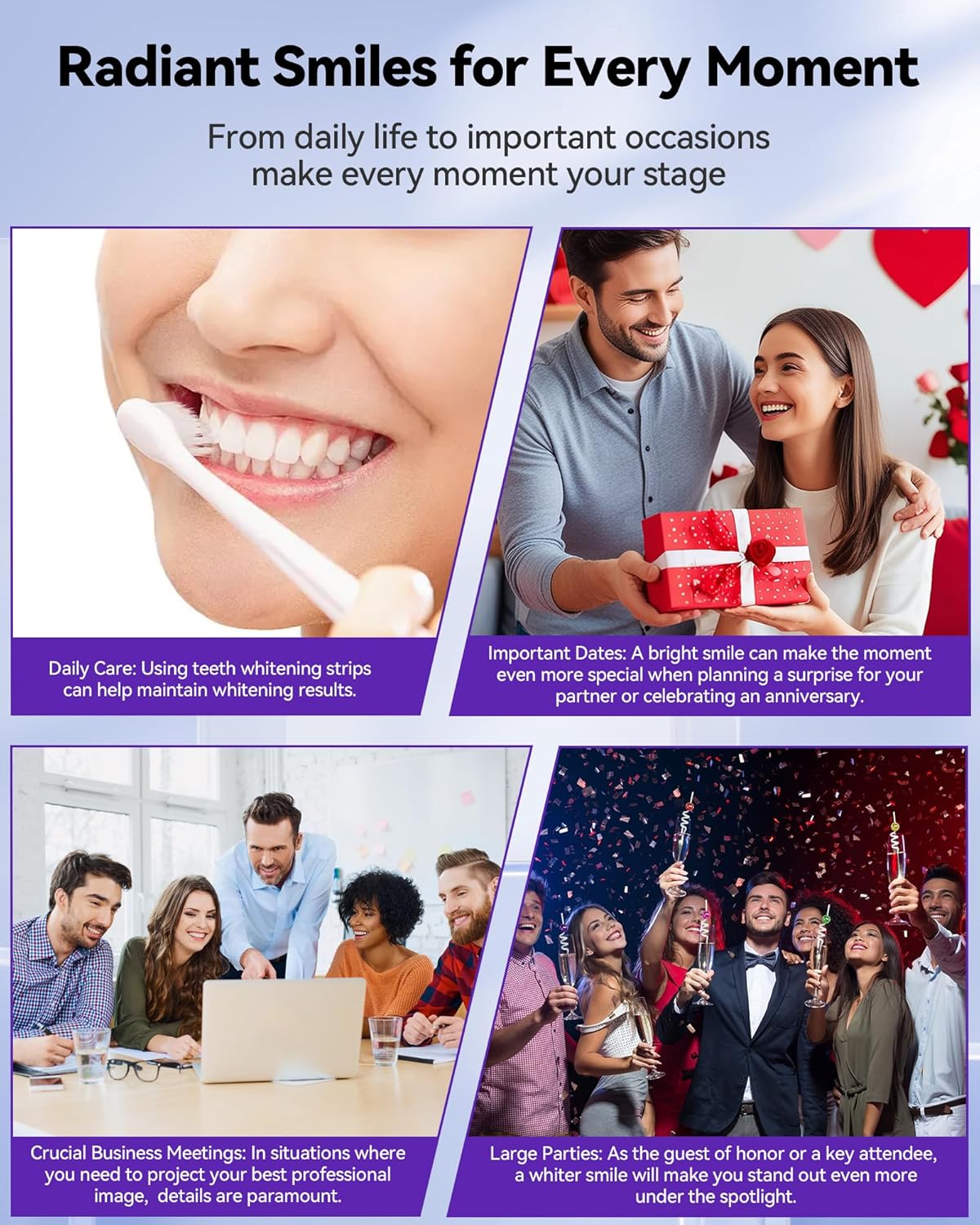 Transform Your Smile with Enamel Safe Teeth Whitening Strips - 7 Treatments for a Brighter, Confident You!